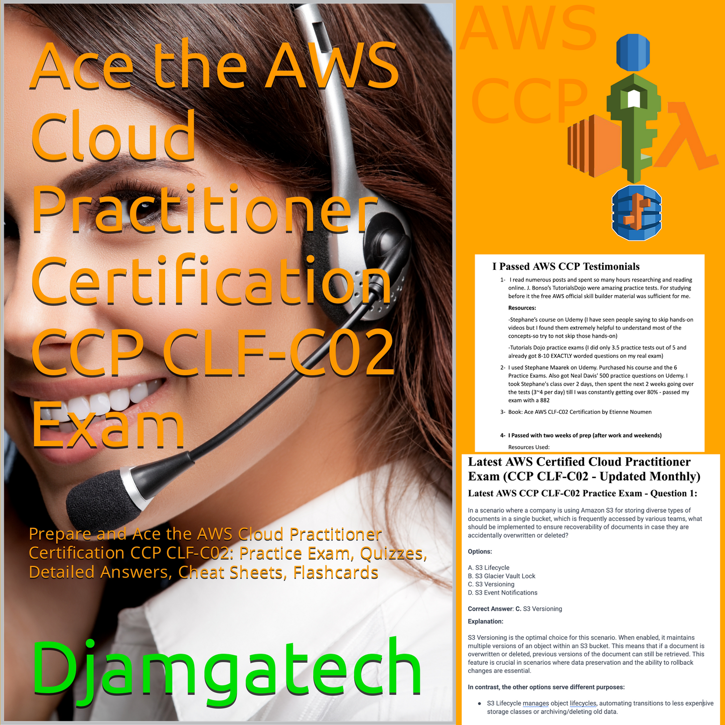 Ace the AWS Cloud Practitioner CCP CLF-C02 Certification Exam - Prepare and Ace the AWS Cloud Practitioner Certification CCP CLF-C02: Practice Exam, Quizzes, Detailed Answers, Cheat Sheets, Flashcards